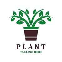 modelo de design de logotipo da planta vetor