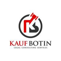 carta de design de logotipo legal kb