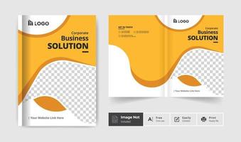 brochura de negócios modelo de capa de design colorido criativo moderno bi dobra brochura apresentação corporativa tema abstrato uso para múltiplos propósitos vetor