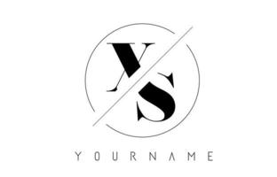 Logotipo da letra xs com design recortado e cruzado vetor