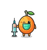 mascote kumquat como vacinador vetor