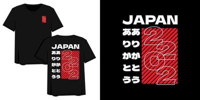 ilustração em vetor design gráfico streetwear vermelho e branco de Tóquio Japão