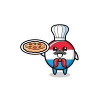 personagem luxemburgo como mascote do chef italiano vetor