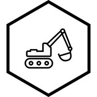 Design de ícone de escavadeira vetor