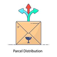 conceito de distribuição de pacotes ícone de distribuição de pacotes vetor