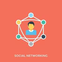 conceitos de rede social vetor