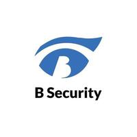 b design de logotipo de segurança vetor