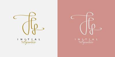 design elegante e bonito do logotipo inicial hf ou hj com estilo de escrita à mão. logotipo ou símbolo de assinatura hf ou hj para identidade de casamento, moda, joias, boutique, botânica, floral e comercial