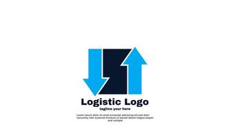 vetor empresa e seta de negócios logística logística logo design vector