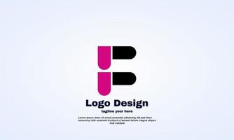 modelo de design de logotipo f inicial da marca vetor colorido