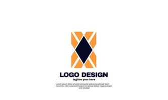 incrível criativo melhor design de logotipo geométrico de empresa poderoso colorido vetor