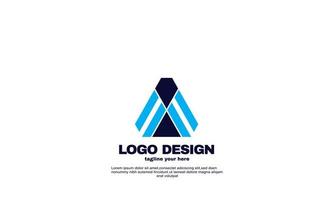 estoque resumo melhor inspiração empresa moderna logotipo de negócios design azul marinho cor vetor