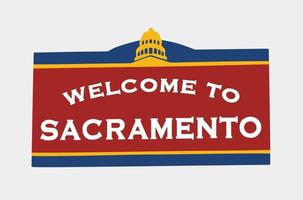 sacramento é uma cidade do estado da califórnia. cidade bonita e pacífica vetor
