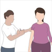vacinação mão desenhada ilustração vetorial. vetor