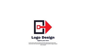 vetor de design de logotipo de seta de retângulo de negócios abstratos