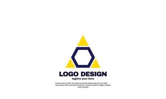 estoque criativo negócio corporativo empresa ideia simples projeto triângulo logotipo elemento marca identidade modelo de design colorido vetor