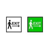 ícone de saída de vetor, sinal de saída de símbolo, cor editável vetor