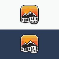 imagem de vetor do modelo de logotipo de equipamento de montanha