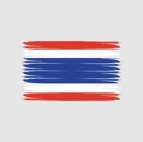 bandeira da tailândia com estilo grunge vetor