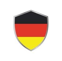 bandeira da alemanha com moldura prateada vetor