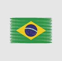 bandeira do brasil com estilo grunge vetor