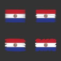 coleção bandeira do paraguai vetor
