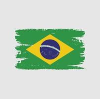 bandeira do brasil com pincel vetor