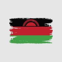 bandeira do malawi com pincel vetor