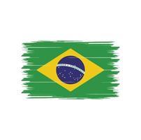 vetor da bandeira do brasil com pincel aquarela