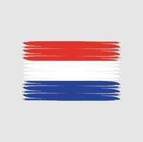 bandeira da holanda com estilo grunge vetor