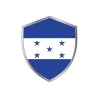 bandeira das honduras com moldura prateada vetor