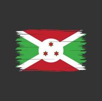 Vetor de bandeira de burundi com pincel de aquarela