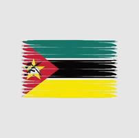 bandeira de moçambique com estilo grunge vetor