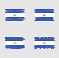 coleção bandeira da nicarágua vetor