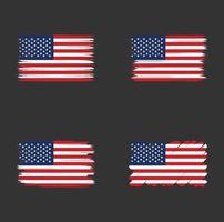 coleção bandeira da americana vetor