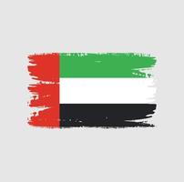 bandeira dos Emirados Árabes Unidos com estilo pincel vetor