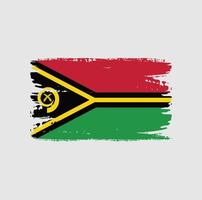 bandeira de vanuatu com pincel vetor