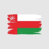 bandeira de Omã com pincel vetor
