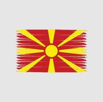 bandeira do norte da macedônia com estilo grunge vetor