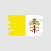 bandeira do vaticano com pincel vetor