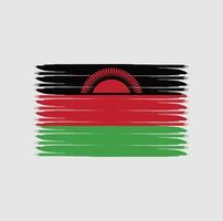 bandeira do malawi com estilo grunge vetor