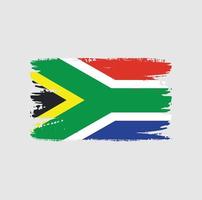 bandeira da áfrica do sul com estilo pincel vetor