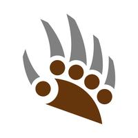 grizzly bear claw vector illustration