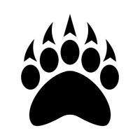 grizzly bear claw vector illustration