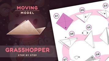 tutorial de esquema de origami modelo em movimento vetor