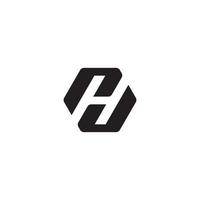letra h e logotipo hexágono ou design de ícone vetor