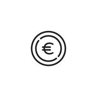 logotipo do símbolo do euro ou design do ícone vetor