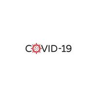 design de logotipo de covid-19 ou coronavirus vetor