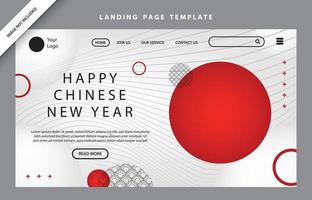 banner cartaz do ano novo chinês modelo do zodíaco asiático mídia social evento de fundo de fevereiro vetor