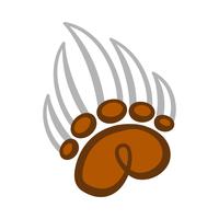 grizzly bear claw vector illustration